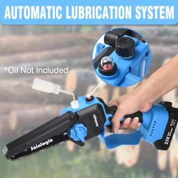 Sainlogic Mini Chainsaw, 6 Inch with 2 Batteries - Portable Tool