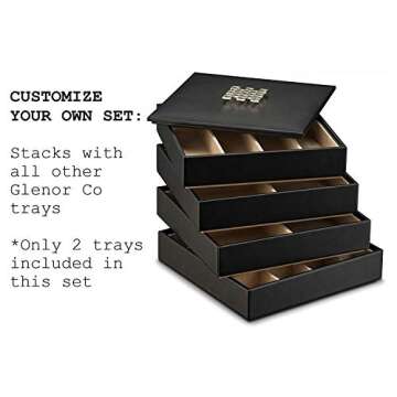 Glenor Co Stackable Jewelry Organizer Tray Set of 2