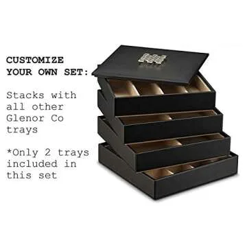 Glenor Co Stackable Jewelry Organizer Tray Set of 2