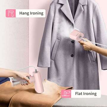 Clothes Steamer Travel, HOMEASY Handheld Steamer for Clothes Garment Steamer Portable Iron Clothes S...