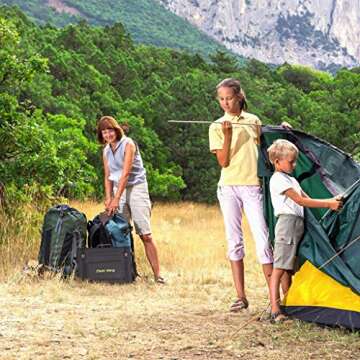 TISHI HERY 100W Portable Solar Panel Foldable with 4 Outputs Type-C/QC3.0/DC/USB Compatible with Most Portable Solar Generators Power Stations/Phones/Laptops/Tablet for Travel/Camping/RV/Hiking