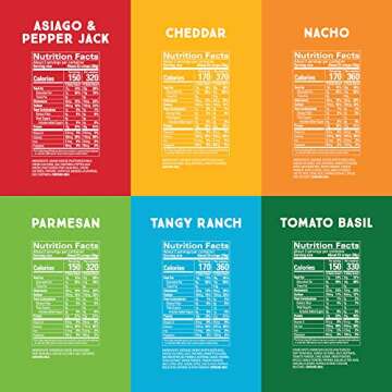 Whisps Cheese Crisps Variety Pack | Protein Chips | Healthy Snacks | Protein Snacks, Gluten Free, High Protein, Low Carb Keto Food, 6-Flavor Variety (2.12 Oz, 6 Pack)