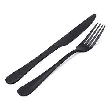 Stylish 20-Piece Matte Black Silverware Set for Any Occasion