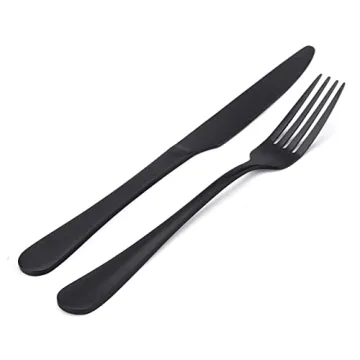 Stylish 20-Piece Matte Black Silverware Set for Any Occasion