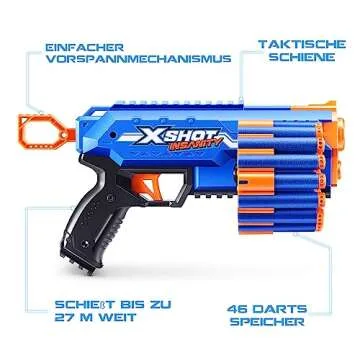 X-Shot Insanity Manic Blaster Dual Pack with 48 Darts