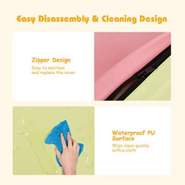 Costzon Crawl and Climb Foam Play Set, Colorful Fun Foam Play Set, 5 Piece Lightweight Interactive Set, Children’s Software Composite Toy for Toddlers, Preschoolers, Baby and Kids (Deep Powder)