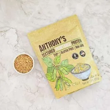 Anthony's Textured Vegetable Protein, TVP, 1.5 lb, Gluten Free, Vegan, Made in USA, Unflavored