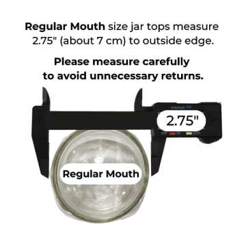 Kitchen Charisma Wooden Mason Jar Lids - 4 Mason Jar Lids Regular Mouth (Acacia Wood) - Custom Molde...