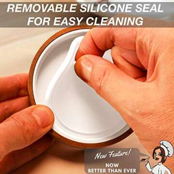 Kitchen Charisma Wooden Mason Jar Lids - 4 Mason Jar Lids Regular Mouth (Acacia Wood) - Custom Molded Screw Top Mason Jar Lid Set Storage Lids for Ball Jars Only