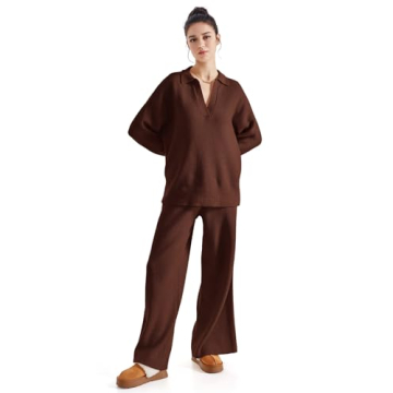 SUUKSESS Women Waffle Knit Lounge Set for Cozy Days