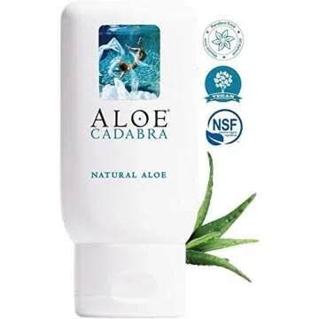 Aloe Cadabra Natural Water Based Personal Lubricant and Vaginal Moisturizer, Organic Aloe Lube for M...