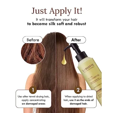 LABIOTTE Silk Oil Hair Treatment for Repair, Frizz Control & Shine - With Jojoba Oil for Dry, Damaged Hair Growth - 5.07 Fl Oz