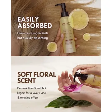 LABIOTTE Silk Oil Hair Treatment for Repair, Frizz Control & Shine - With Jojoba Oil for Dry, Damaged Hair Growth - 5.07 Fl Oz