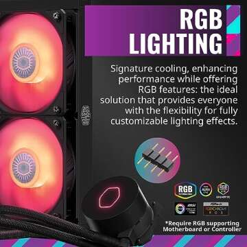 CoolerMaster MasterLiquid ML240L RGB V2 - AIO Liquid CPU Cooler with RGB Lighting