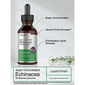 Horbäach Echinacea Drops 2 oz Alcohol Free Herbal Support