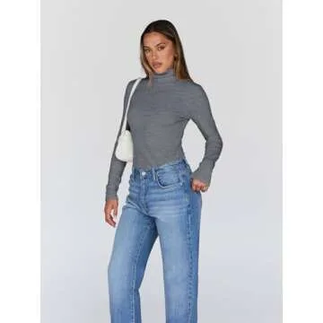 Trendy Queen Women's Turtleneck - Soft Long Sleeve Shirt