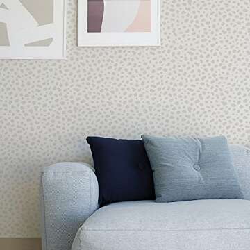 Tempaper Perfectly Neutral Scout Removable Peel and Stick Wallpaper, 20.5 in X 16.5 ft, Made in the ...
