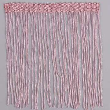 Heartwish268 Fringe Trim Lace Polyerter Fibre Tassel 4inch Wide 10 Yards Long for Clothes Accessories Latin Wedding Dress DIY Lamp Shade Decoration Black (Baby Pink)