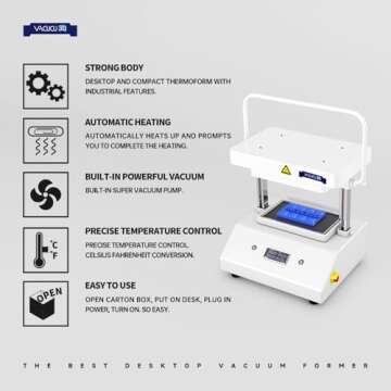 VACUCU3D A3 Desktop Vacuum Forming Machine for Prototypes