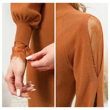 EXLURA Mock Neck Bodycon Sweater Dress for All Occasions