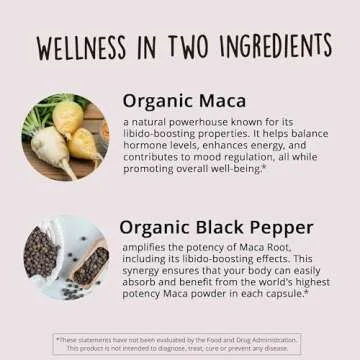 Organic Maca Root Capsules for Energy & Libido Boost
