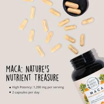 Organic Maca Root Capsules for Energy & Libido Boost