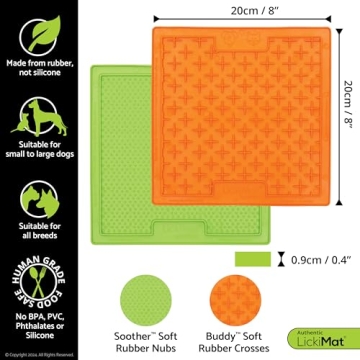 LickiMat 8"x8" Pack of 2 for Dogs Anxiety & Boredom