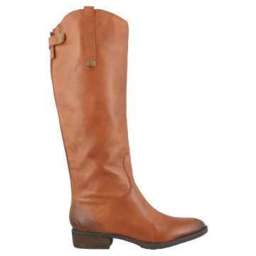 Sam Edelman Women's Penny Classic Equestrian Boot - Elegant Whiskey Leather