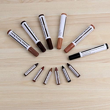 Furniture Repair Kit Wood Markers Set of 13 with Sharpener