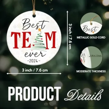 Best Team Ever Ornament - 2024 Coworker Gift
