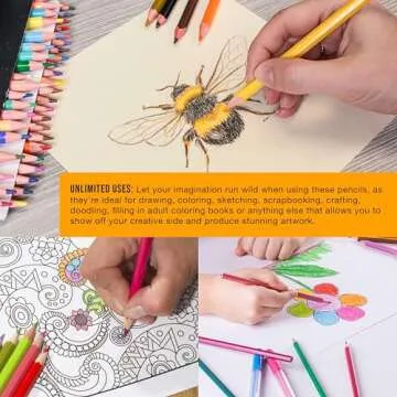 Vibrant 50 Piece Colored Pencil Set for All Ages