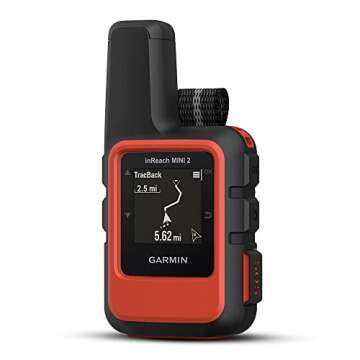 Garmin inReach Mini 2 (Flame Red) Satellite Communicator & Personal GPS Tracker Hiker's Bundle with PlayBetter Portable Charger, Carabiner, & Lanyard | Compact & Lightweight Navigation Device