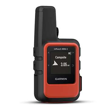 Garmin inReach Mini 2 (Flame Red) Satellite Communicator & Personal GPS Tracker Hiker's Bundle with PlayBetter Portable Charger, Carabiner, & Lanyard | Compact & Lightweight Navigation Device