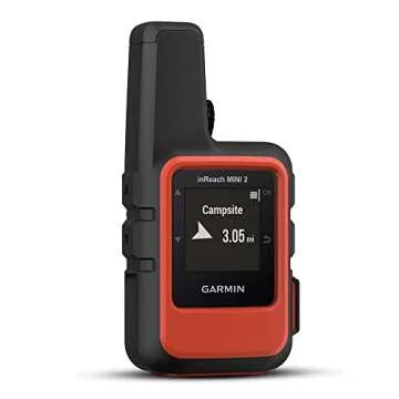Garmin inReach Mini 2 (Flame Red) Satellite Communicator & Personal GPS Tracker Hiker's Bundle with PlayBetter Portable Charger, Carabiner, & Lanyard | Compact & Lightweight Navigation Device