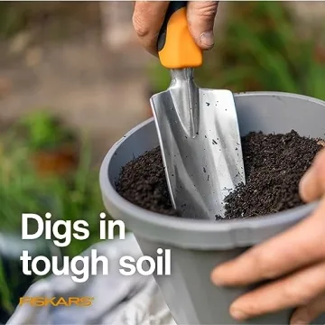 Fiskars Ergo Garden Trowel for Efficient Digging and Planting