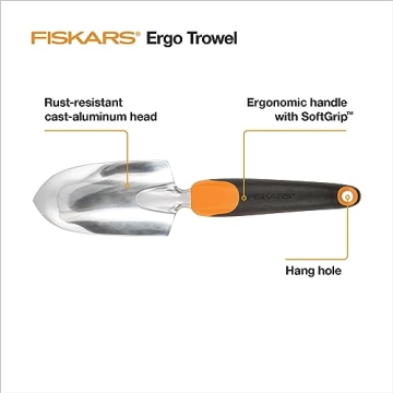 Fiskars Ergo Garden Trowel for Efficient Digging and Planting