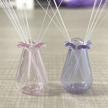 SPANSEE 2 PCS Cat Whisker Vase, Mini Vase for Cat Whiskers, Miniature Vase, Tiny Vase for Decor, Cat Whisker Holder