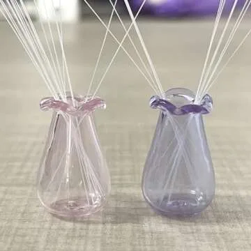 SPANSEE 2 PCS Cat Whisker Vase, Mini Vase for Cat Whiskers, Miniature Vase, Tiny Vase for Decor, Cat Whisker Holder