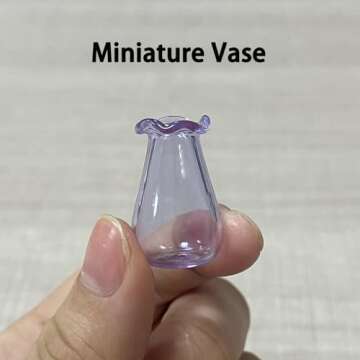 SPANSEE 2 PCS Cat Whisker Vase, Mini Vase for Cat Whiskers, Miniature Vase, Tiny Vase for Decor, Cat Whisker Holder