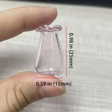 SPANSEE 2 PCS Cat Whisker Vase, Mini Vase for Cat Whiskers, Miniature Vase, Tiny Vase for Decor, Cat Whisker Holder