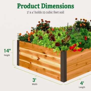 Gardener's Supply Raised Garden Bed for Deep Plants