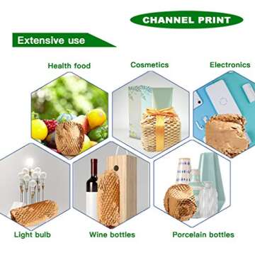 Honeycomb Cushioning Wrap Roll - Ideal for Packing & Gifts