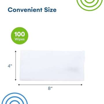 Care Touch Lens Wipes - 100 Individually Wrapped Cleaning Wipes