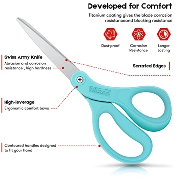 Niutop Heavy Duty Comfort Grip Scissors for All Uses