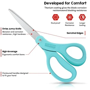 Niutop Heavy Duty Comfort Grip Scissors for All Uses