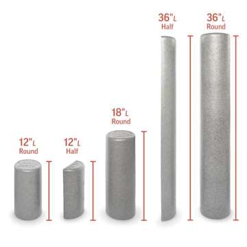 OPTP Silver AXIS Foam Roller, Moderate Density for Sports Medicine, Physical Therapy, Pilates, Yoga - Myofascial Release on Trigger Points (Silver Moderate Density, 36" x 6" Round)