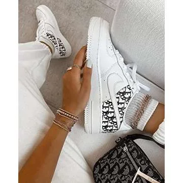 Reoxvo Stack Gold Beaded Bracelets for Women Trendy