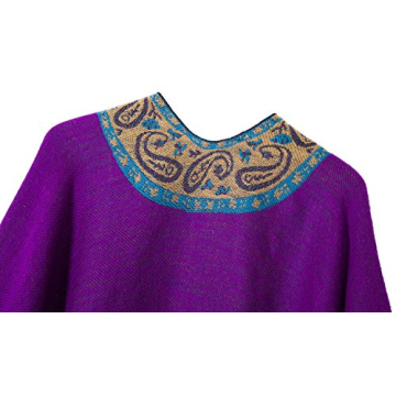 Fashionable Urban CoCo Vintage Purple Poncho Cape