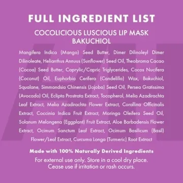 Natural Vegan Lip Mask Overnight Moisturizer for Dry Lips