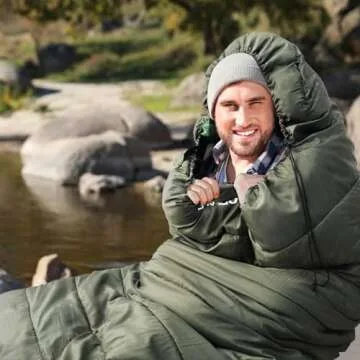 POEPORE Extra Warm 0 Degree Sleeping Bag for Camping